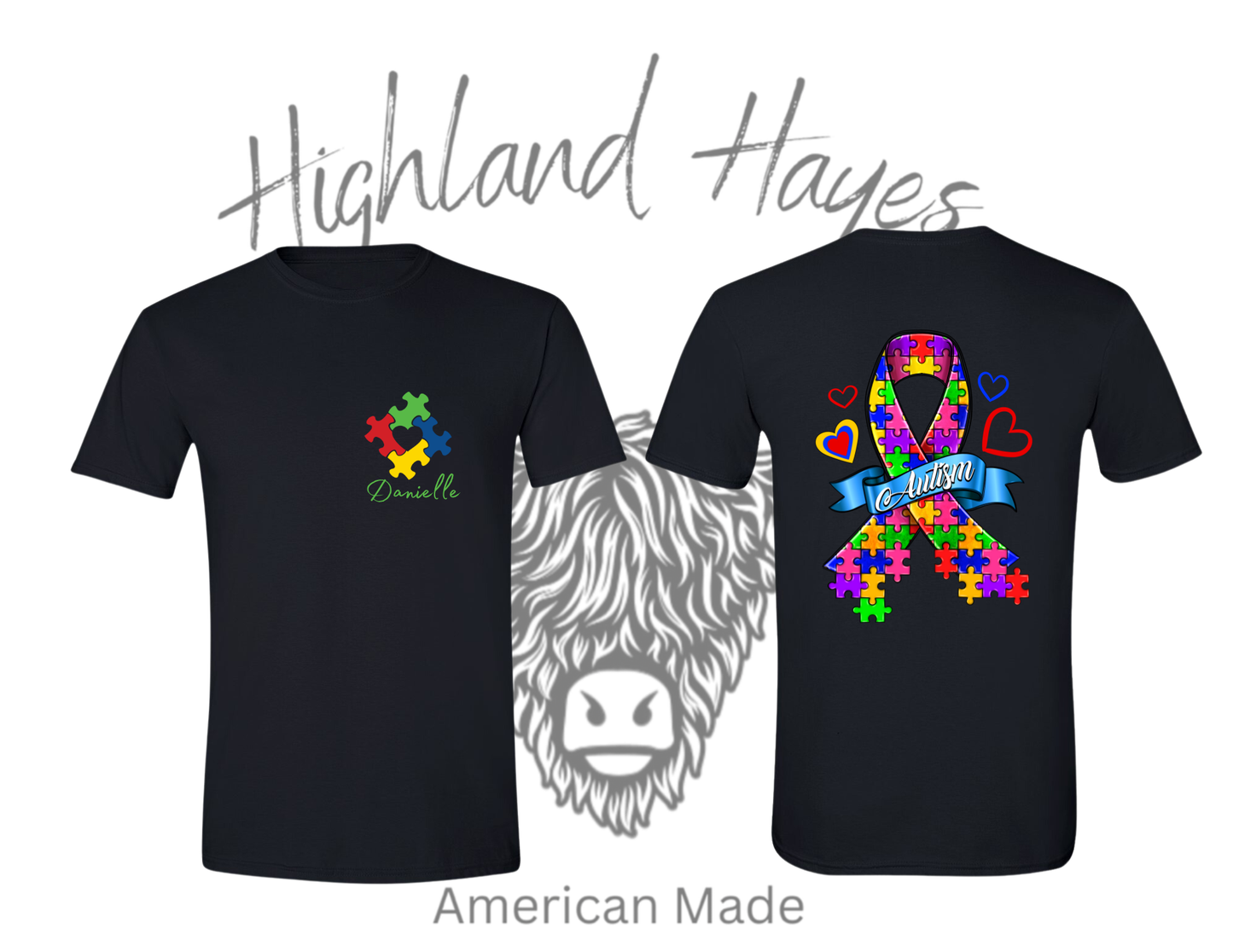 Autism Ribbon W/Name