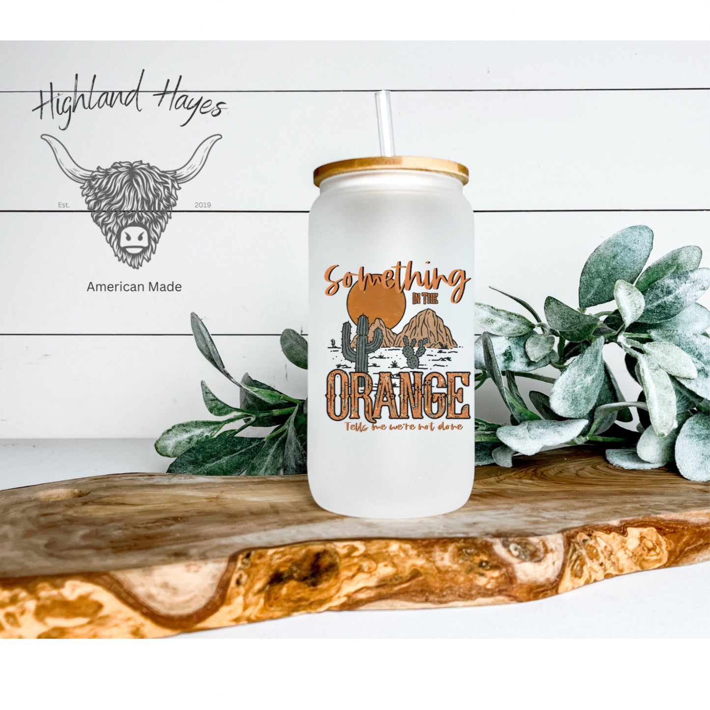 Something in the Orange 16oz Matte Glass Tumbler