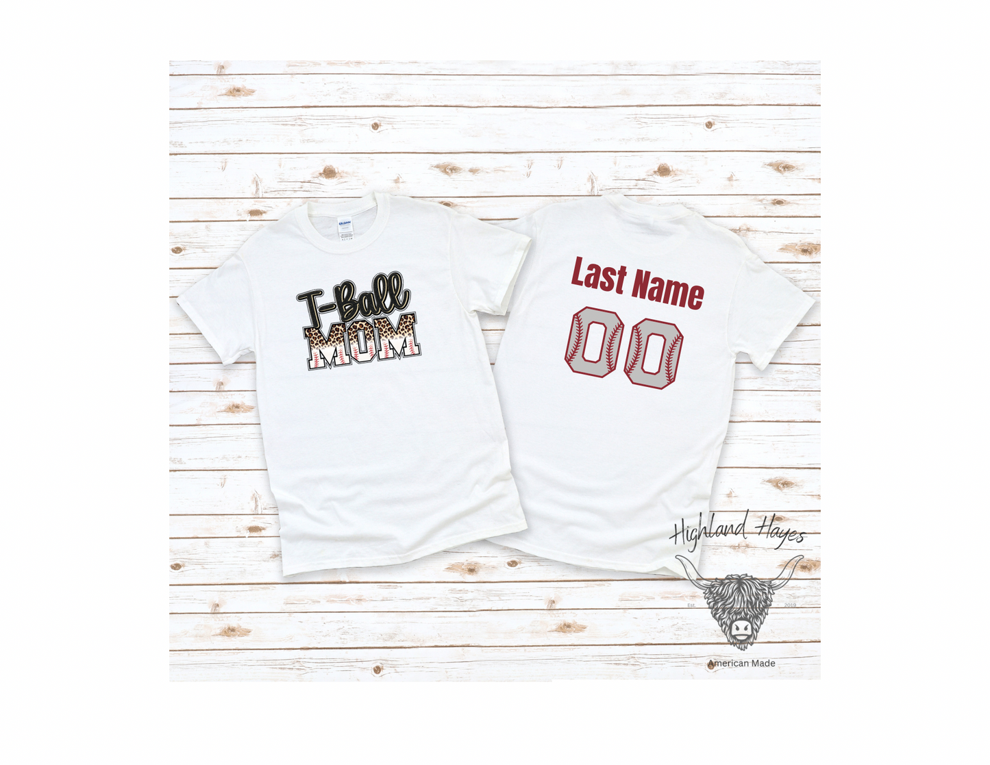 T-Ball Mom Cheetah T-Shirt