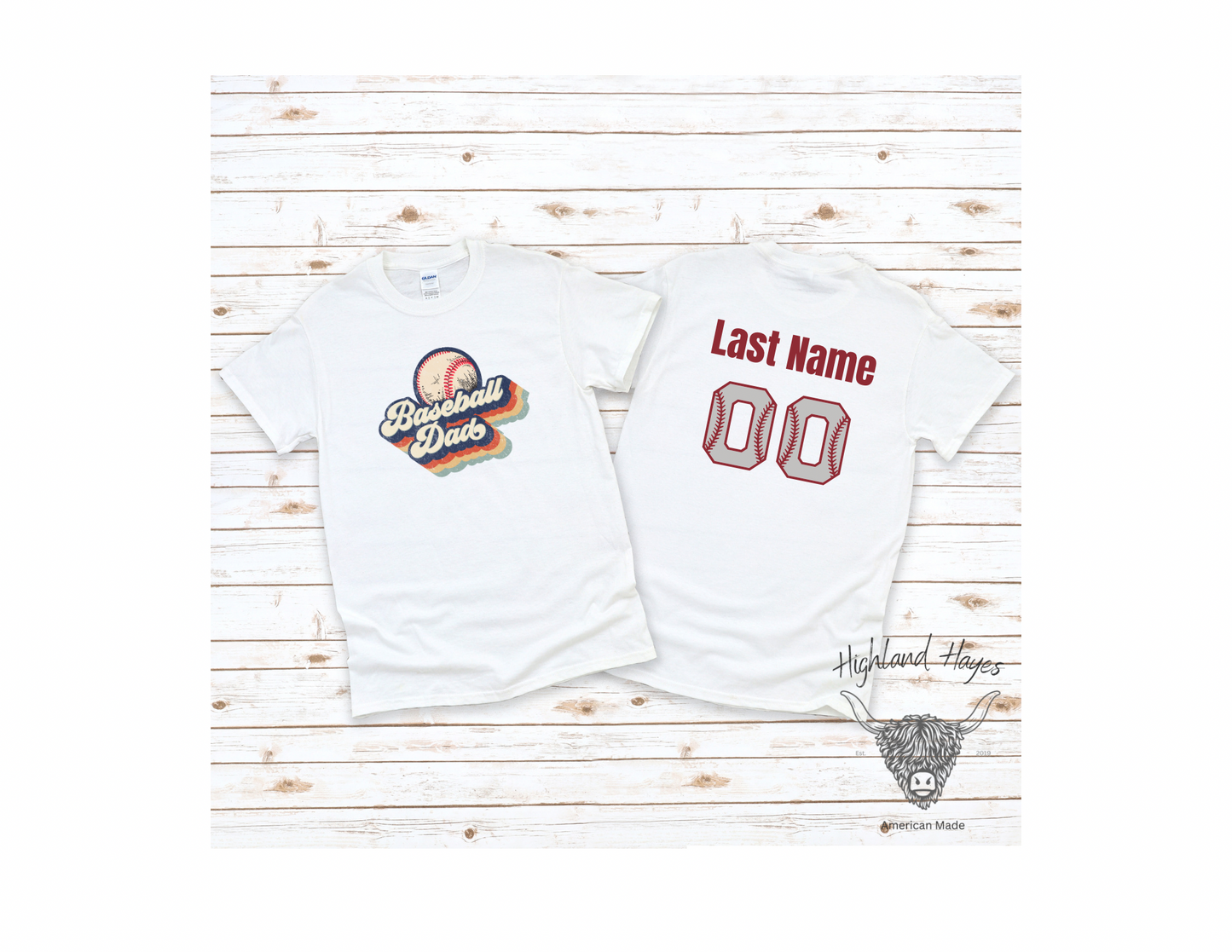 Vintage Baseball Dad T-Shirt